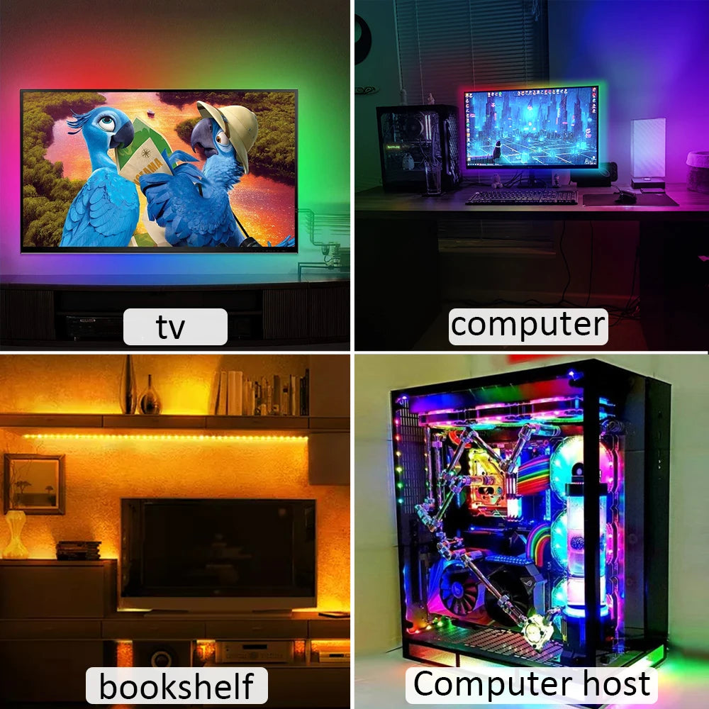 colorRGB, LED Strip Lights, for TV PC Laptop USB Power LED Strip light RGB5050  Led Backlight with APP Control