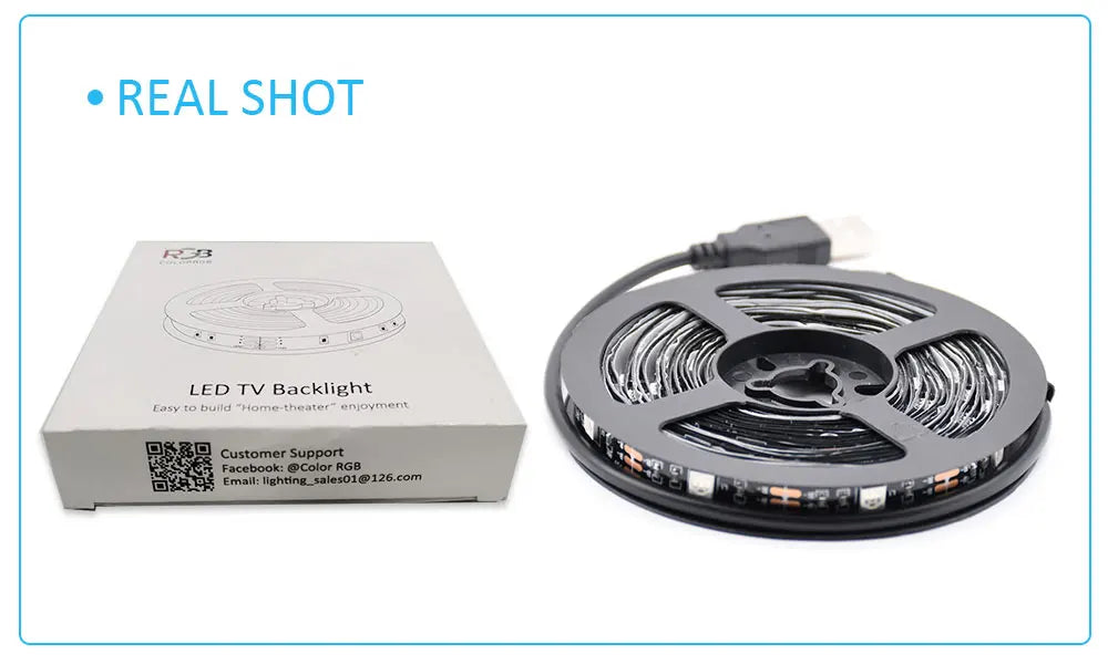 colorRGB, LED Strip Lights, for TV PC Laptop USB Power LED Strip light RGB5050  Led Backlight with APP Control