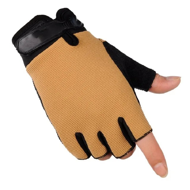 Summer Motorcycle Sport Gloves Fishing Light Breathable Camping Cycling Nonslip Fingerless Sport Women Men's Gloves