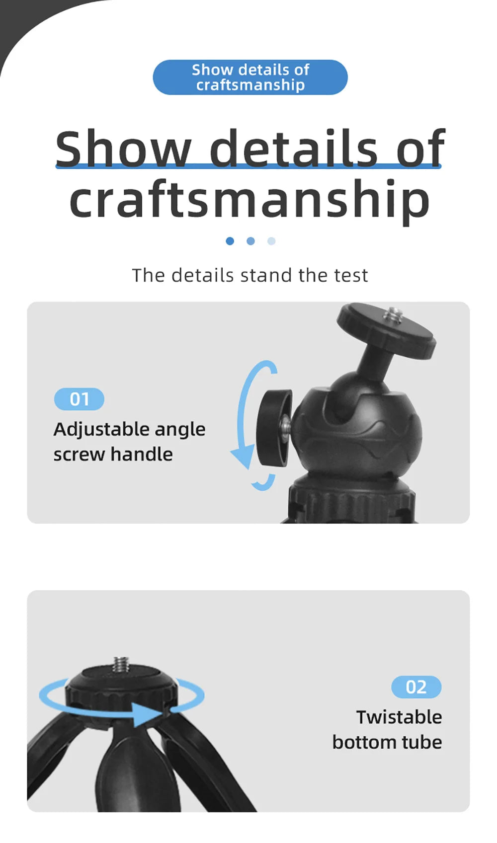 Salange Portable Projector Camera Mobile Phone Mini Tripod Is Suitable For YG300 P62 J9 J15 Projector Other Stable Supports