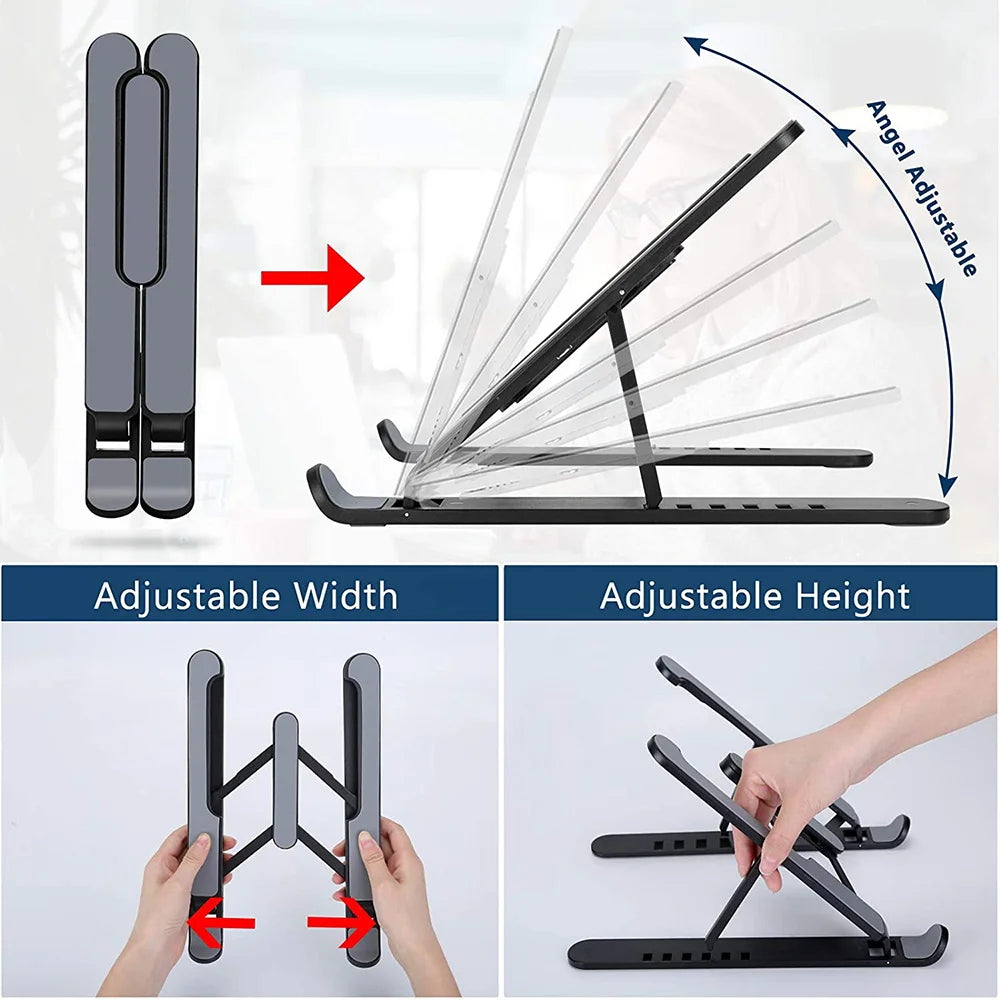 Laptop Stand Non-slip Desktop Laptop Holder Adjustable Foldable Notebook Stand for Notebook Macbook Pro Air IPad Pro DELL HP