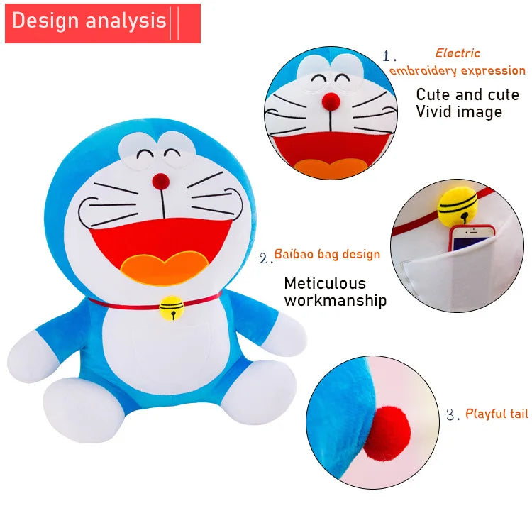 Anime Doraemon Kawaii Stuffed Plush Toy Soft Animal Plush Doll Anime Figures Doraemon Dolls Birthday Gifts For Girlfriend Kids