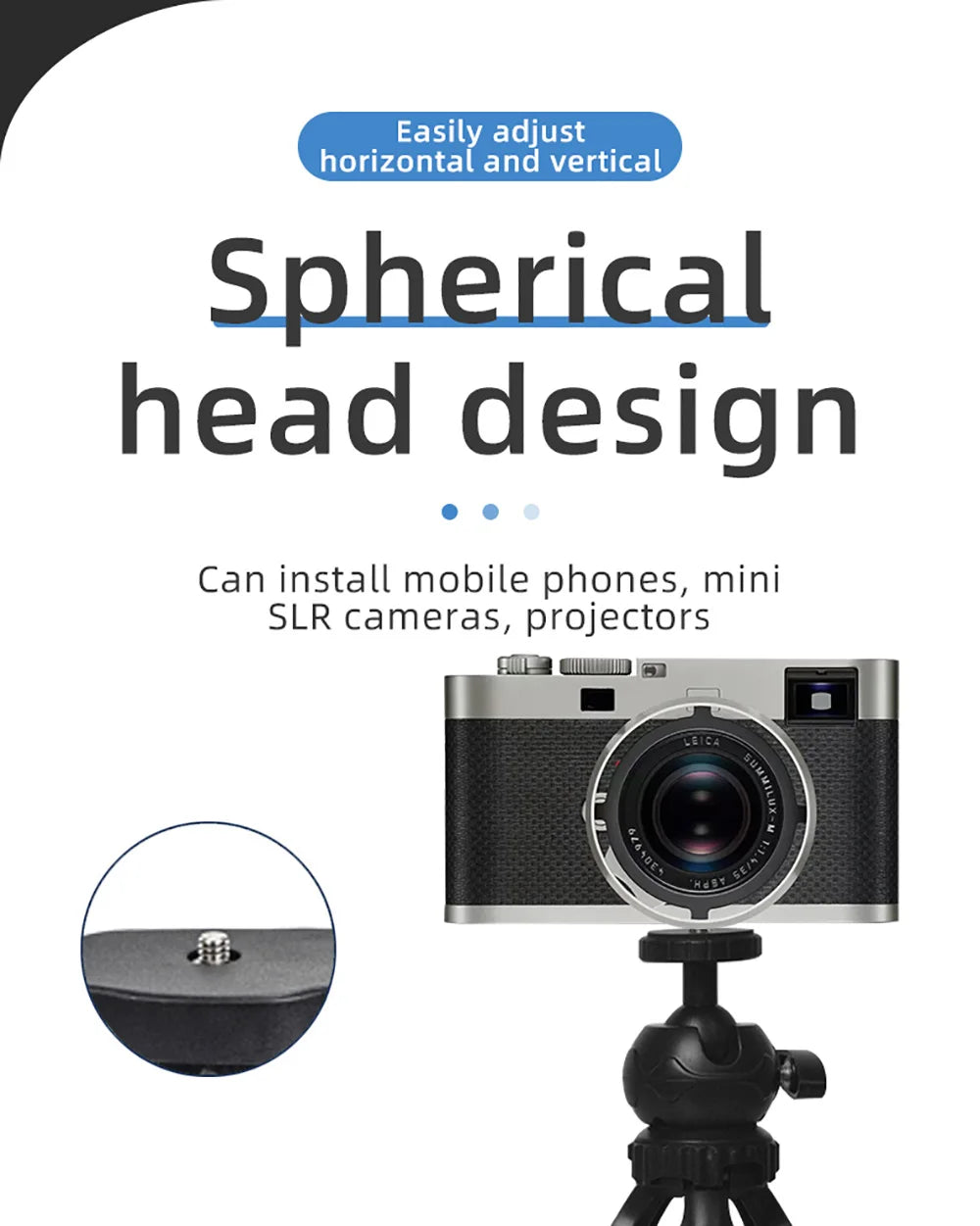 Salange Portable Projector Camera Mobile Phone Mini Tripod Is Suitable For YG300 P62 J9 J15 Projector Other Stable Supports