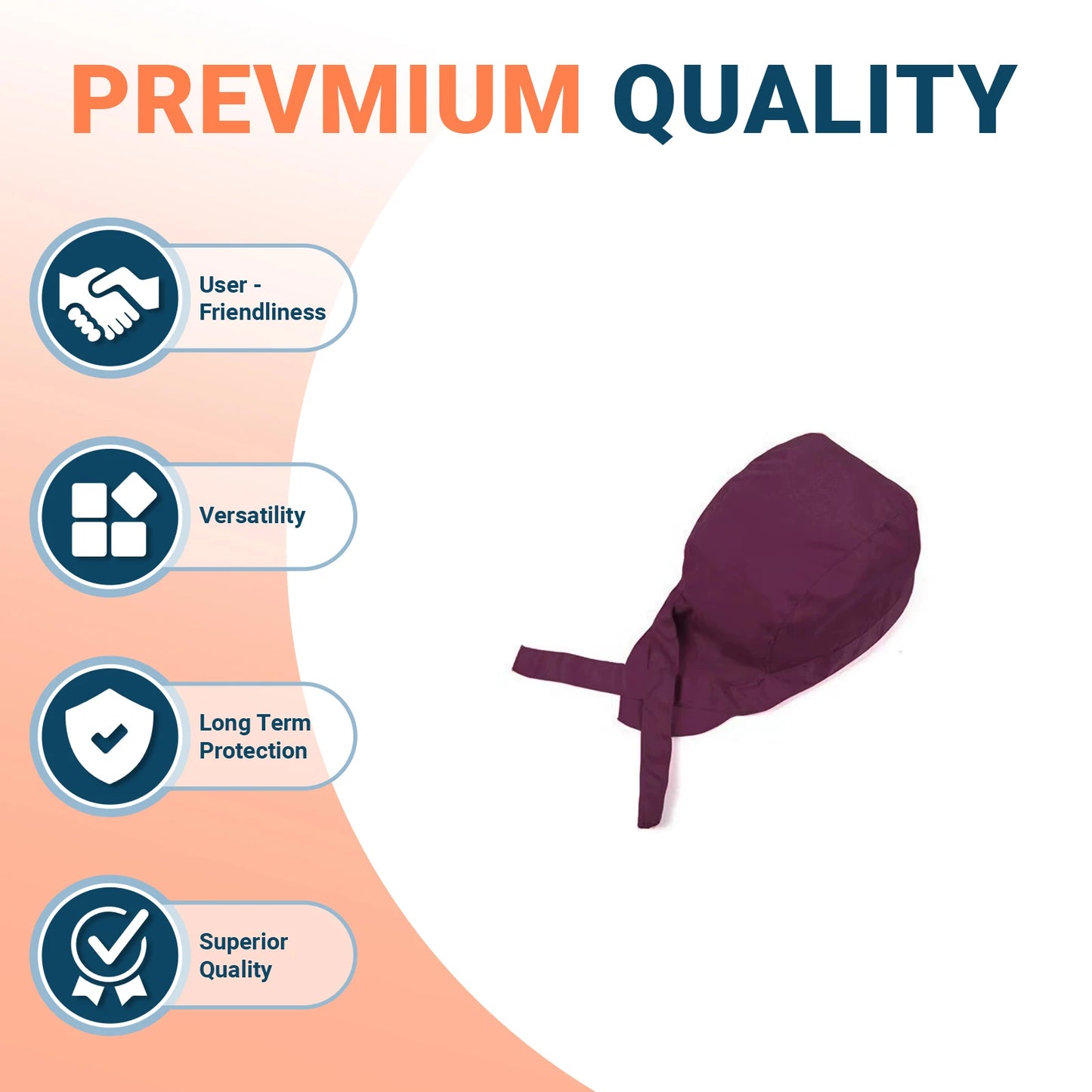 Chef Hat for Men and Women Restaurant Staff Adjustable Tied Band Cooking Cap Breathable Cotton Blend Material for Japanese