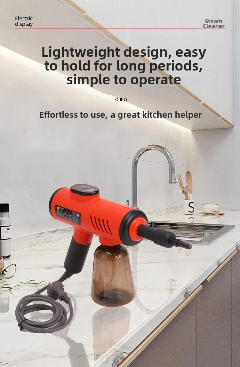 Hand-Held Steam Cleaner, High-Temperature Sterilization And Decontamination, Multifunctional Household Portable Large Water Tank