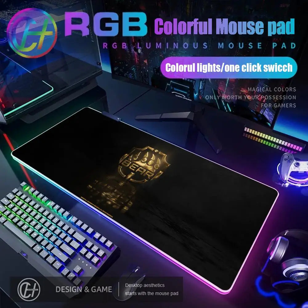 Escape From Tarkov RGB Mouse Pad Computer Gaming Accessories Large Mouse Deskmats MousePads Office Anti-slip Soft Laptop Carpet