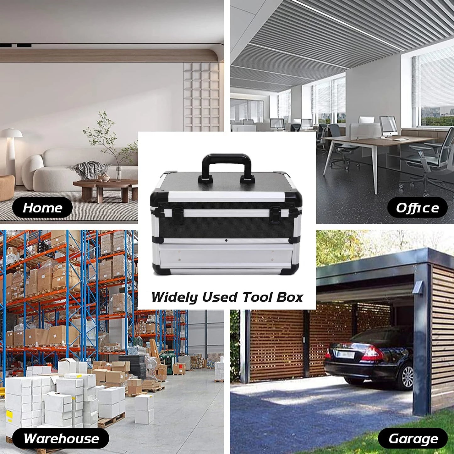 Aluminum Carrying Case Tool box Drawer Type Tool Box Organizer Multifunctional Metal Tool Box Suitcase Electrician Suitcase
