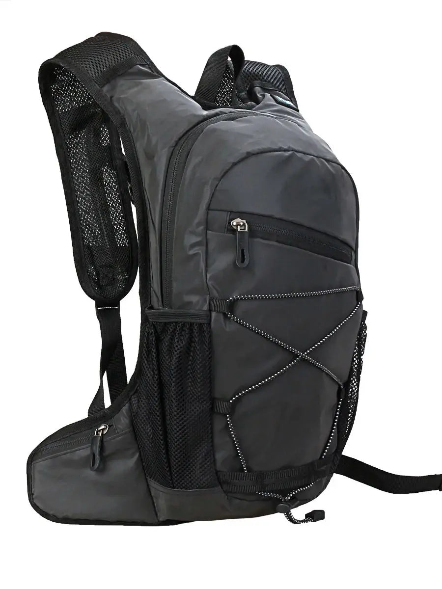 Reflective backpack, outdoor mountaineering bag, hydration bladder, hiking, high-capacity sports moto, trail running backpack