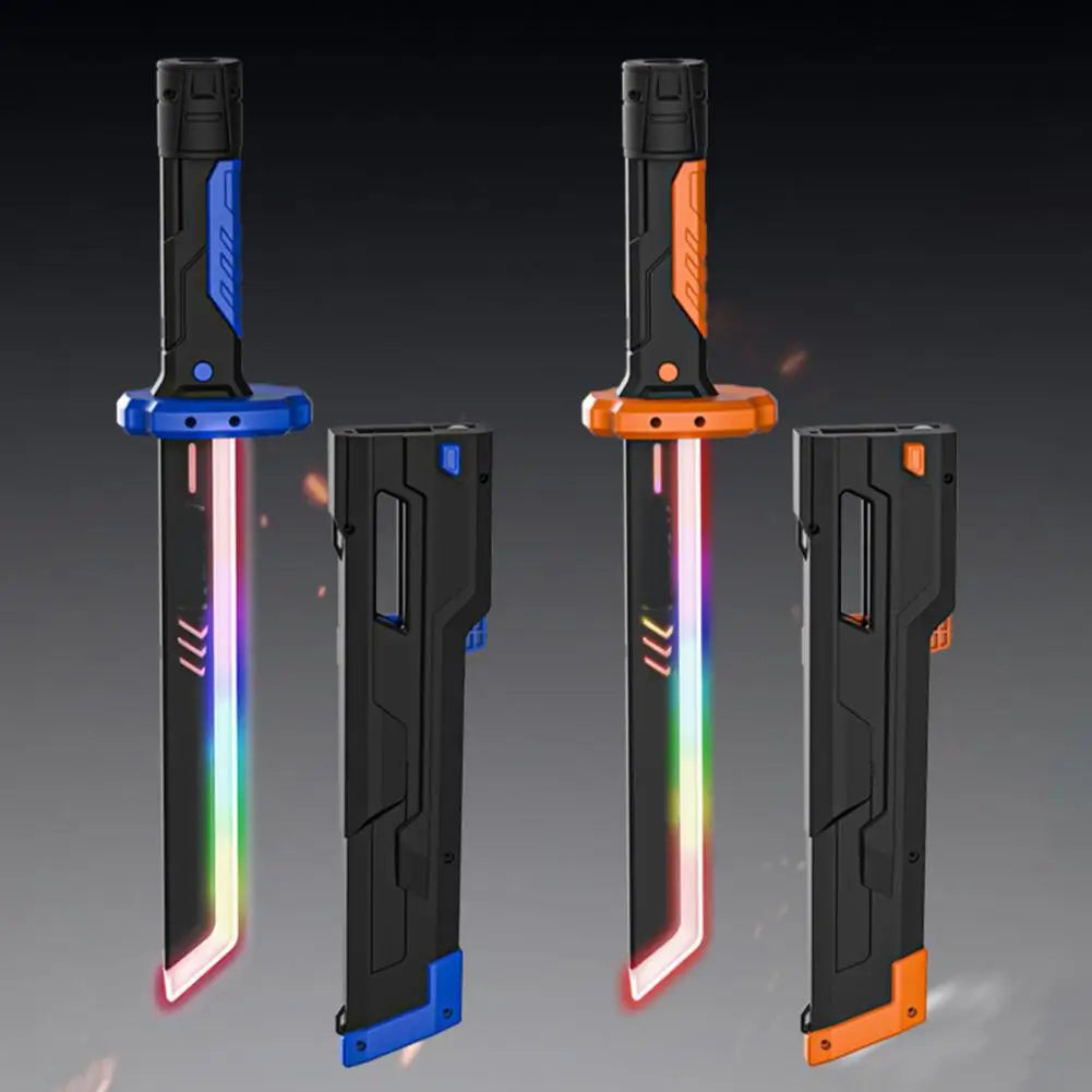 Sparkling Lightsaber Colorful Glowing Sword Toys Laser Sword Lightsaber Red And Blue Saber Telescopic Cosplay Cool Flashing Toy