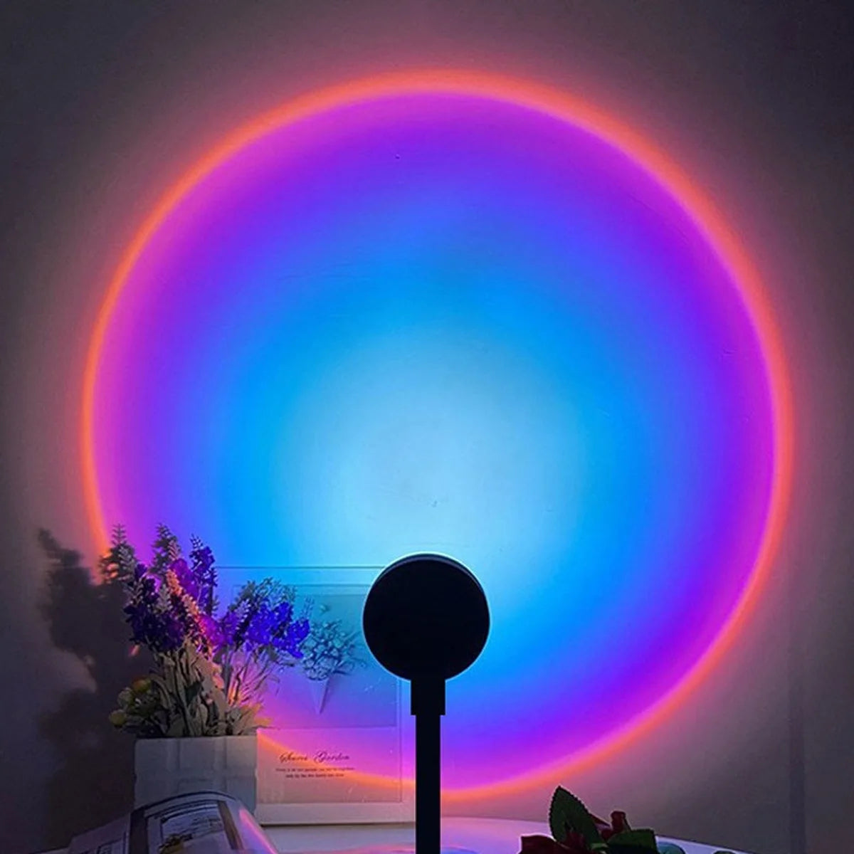 LED Rainbow Sunset Projection Lamp Atmosphere Night Light Photography Fill Light Artifact Creative Room Decoration Gift