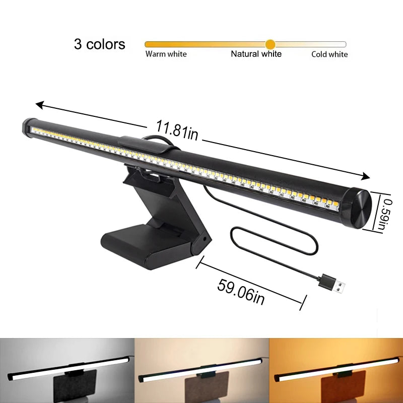 Premium RGB Screen Light Bar, Eye Protection, Stepless Dimming, Laptop Gaming and Office Work
