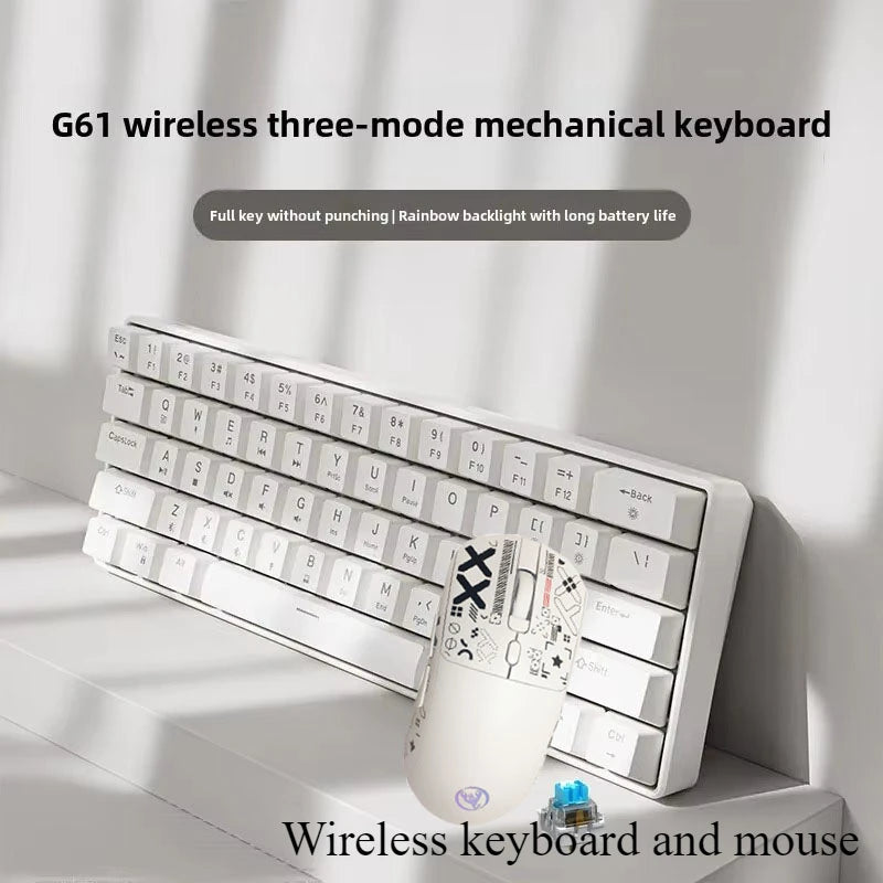 Teclado mecanico bluetooth gamer keyboard mouse sem fio gaming 60% mechanical keyboards teclados  key board para computadora