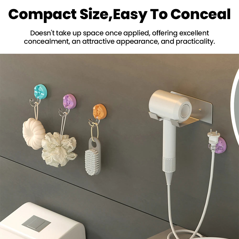 Magnetic Clip Cable Organizer Hook Smooth Adjustable Acrylic Universal Winder Under Desk Management Wire Keeper Cable