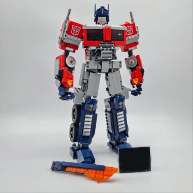 1507PCS Car Display Model  Moc-10302 Robot Optimus Prime Truck Autobot Movies Building DIY Model Blocks for Kids presents