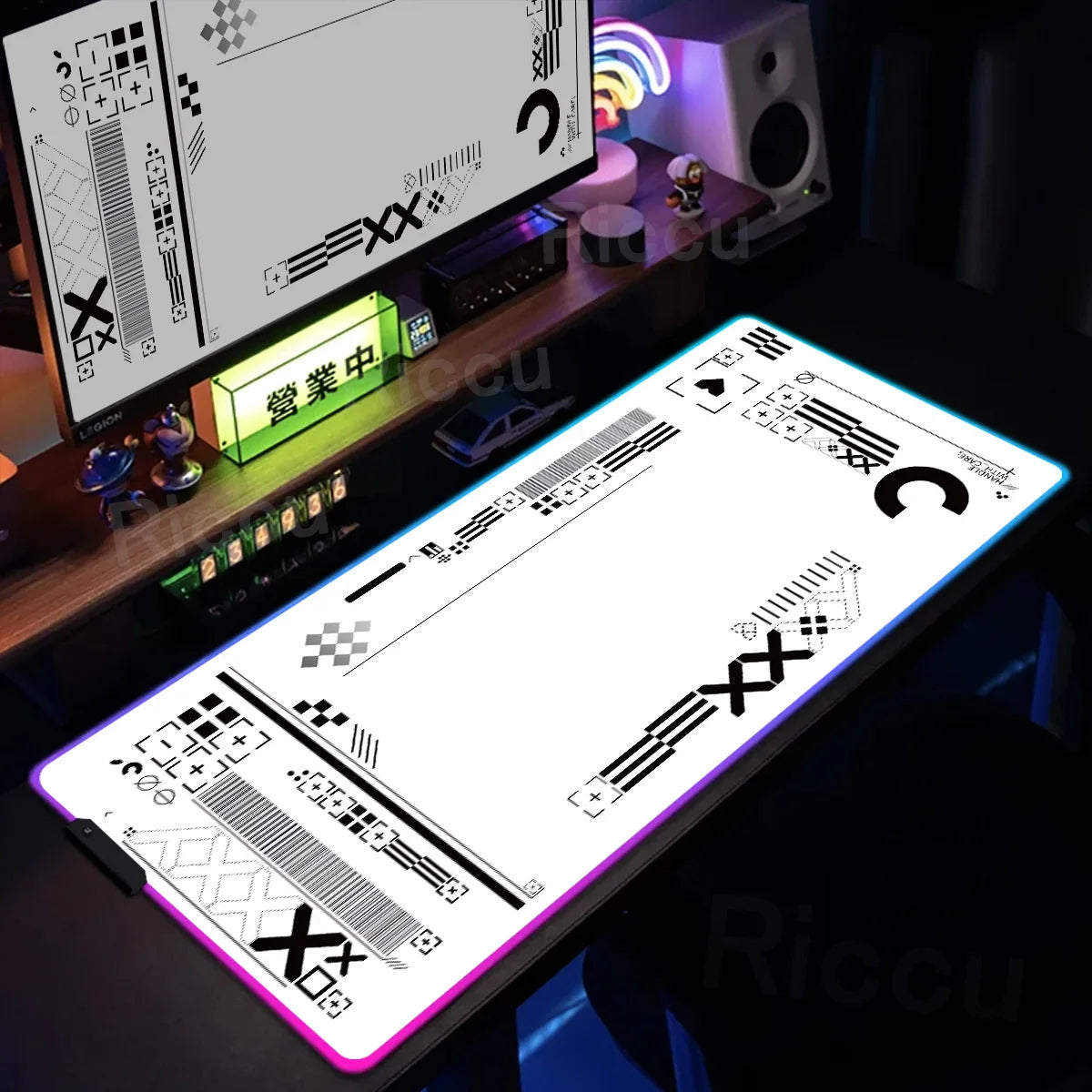 RGB Keyboard Mat Printstream Large Rubber Mouse Pad Gaming Antislip Rug LED Mouse Mat 900x400mm CSGO Gamer Mousepads PC Desk Pad