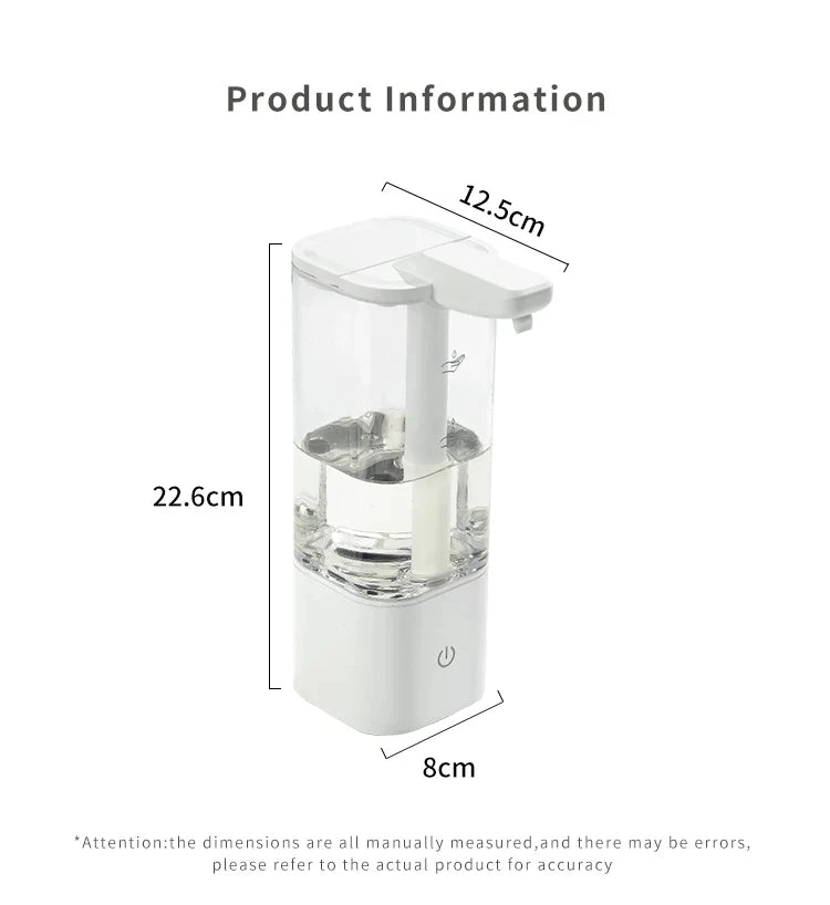 550ML Touchless Liquid Automatic Smart Sense Soap Dispenser Type-C Rechargeable/Battery Electric Hand Sanitizer Washing Machine