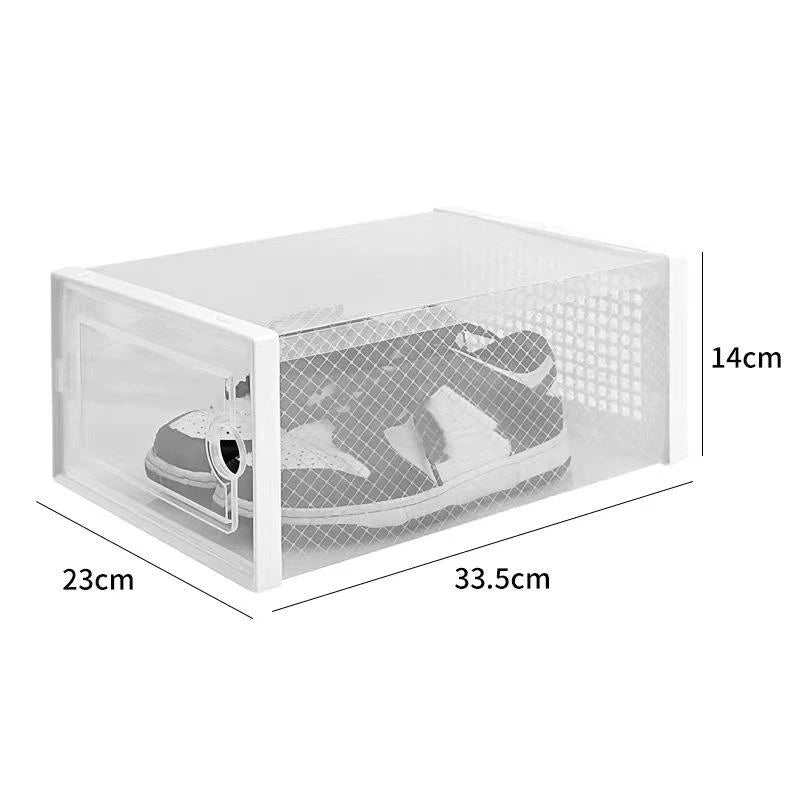 Shoe Box Organizer, Clear Stackable Plastic Storage For Sneakers, Dust-Proof Design To Keep Shoes Visible & Protected