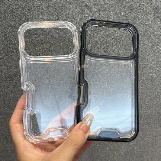 3 in 1 Transparent Heavy Duty Armor phone case for iPhone 17 16 15 14 13 12 11 Pro Max Air Plus full shockproof hard back cover
