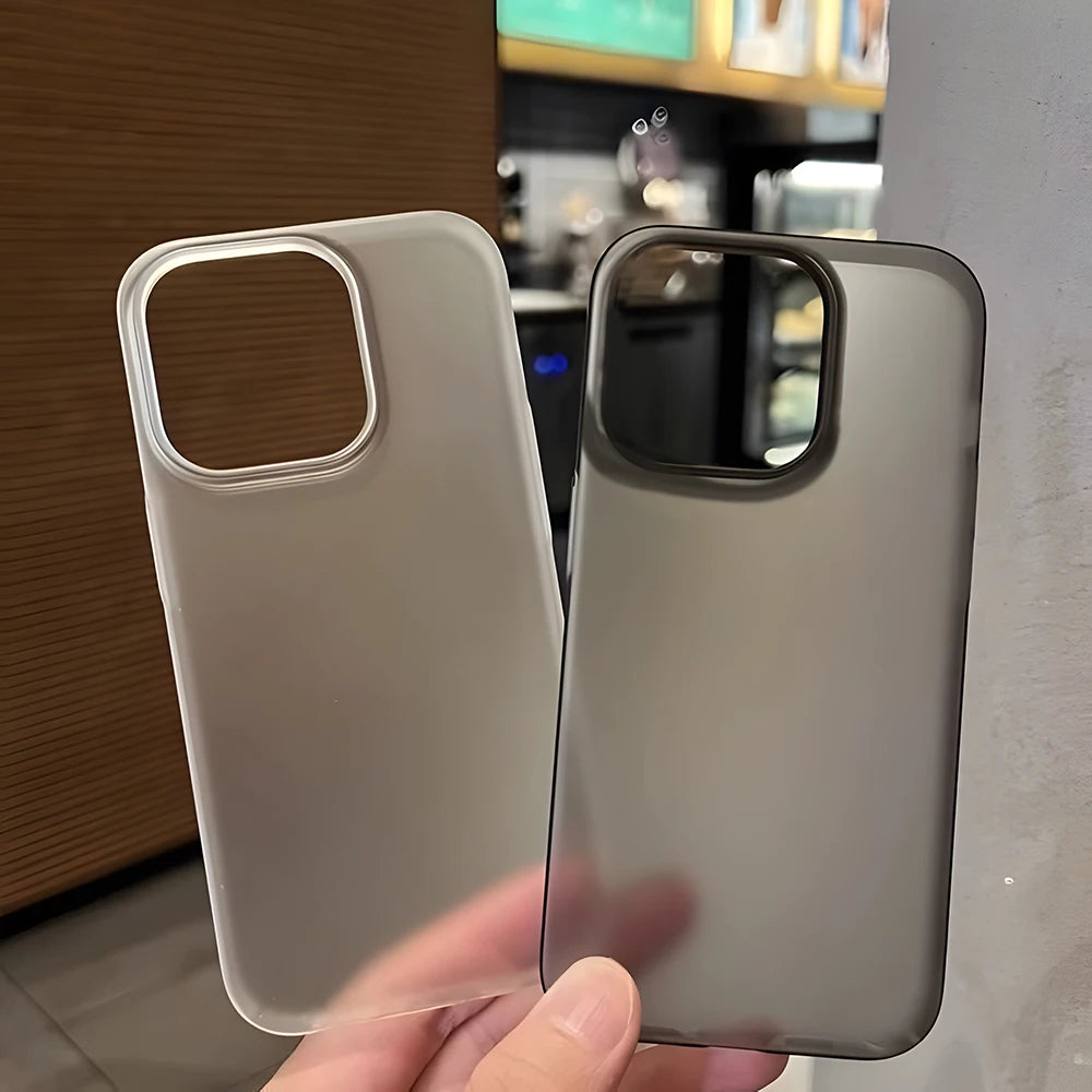 Translucent Clear Phone Case For iPhone 17 Air 16 Pro Max 15 14 16 Plus 13 12 Mini 11 Matte Black Soft TPU Shockproof Back Cover