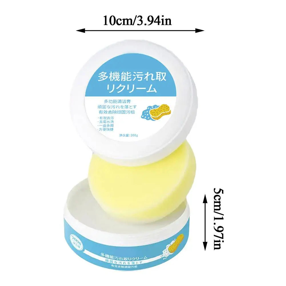 White Shoes Cleaning Cream Stains Remover Shoes Whitening All-Purpose Cleansing Cream With Wipe Sponge For Shoes Sneakers