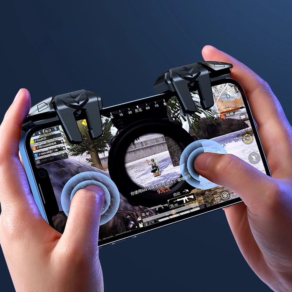 G21 1 Pair 6 Finger Game Controller Gamepad Flexible Sensitive Gaming Aim Shooting Triggers Joystick Button for PUBG Mobile
