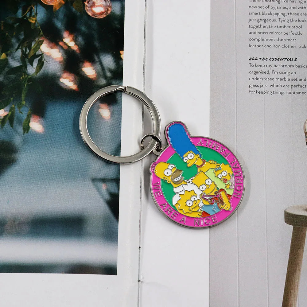 Animated Sitcom Character Keychain Cartoon Anime Inspiration Keychain Fashion Pendant