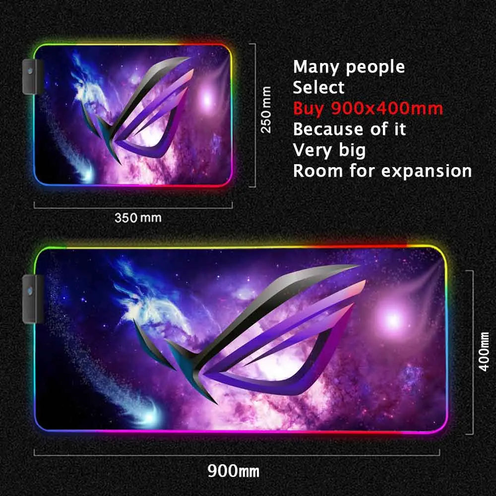 City Asus Rog Mouse Pad Rgb Backlit Mat Republic of Gamers Mouse Mat Pc Accessories Led Mouse Pads Gaming Play Mats Mesa Gamer