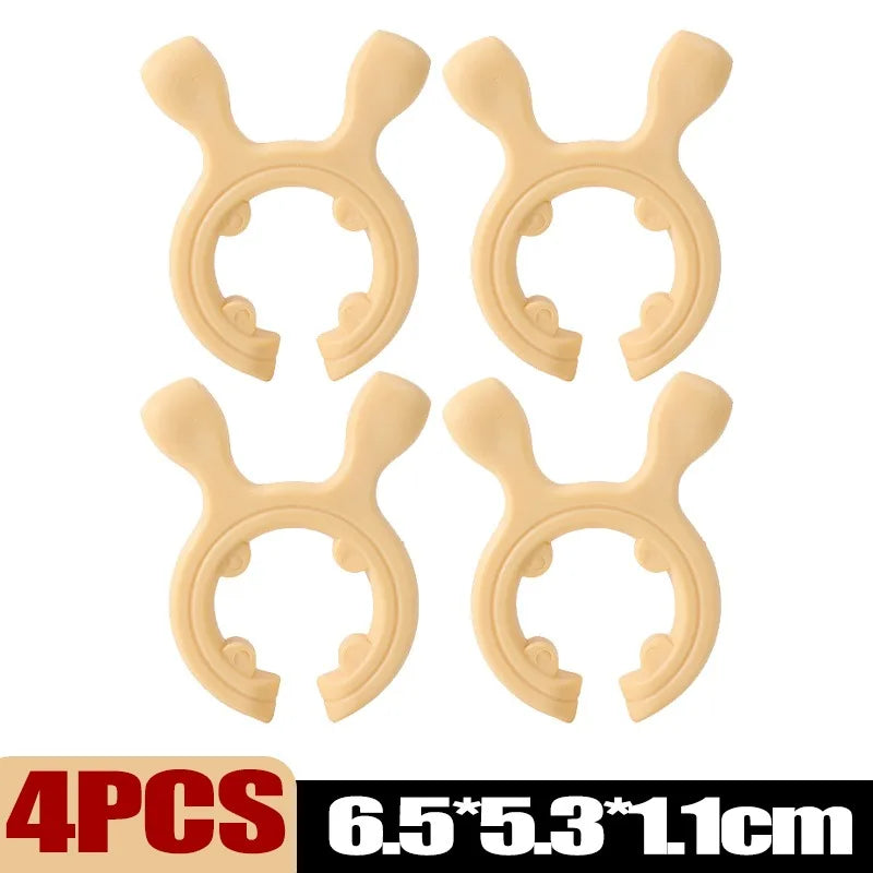 1/6pcs Silicone Spatula Holder Anti Scalding Overflow Pot Clips High Temperature Resistance Spoon Shovel Rack Kitchen Gadgets
