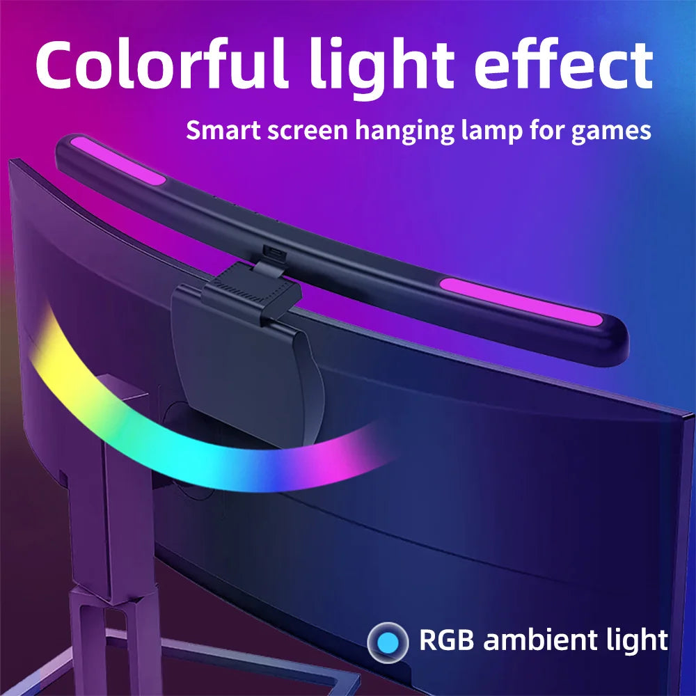 RGB Backlight LED Lightbar Computer Laptop Esport Level Lighting Room Decoration Desk Screen Light Bar Monitor Led Light Fixture