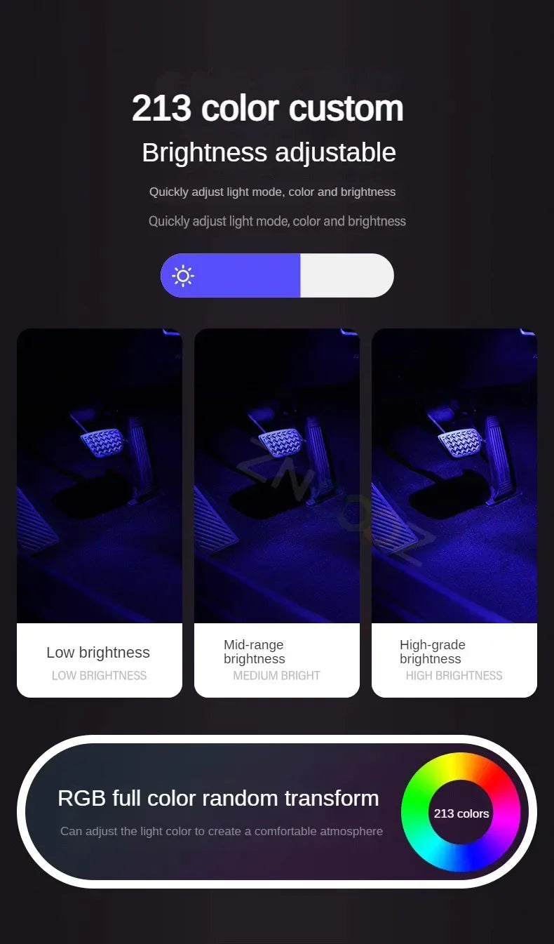 RGB 22in1 Car Interior Acrylic Car Ambient Lights for Audi A3 A4 A5 A6 A7 A8 Q3 Q5 Q7 Q8  Decorative Lights Car Accessories