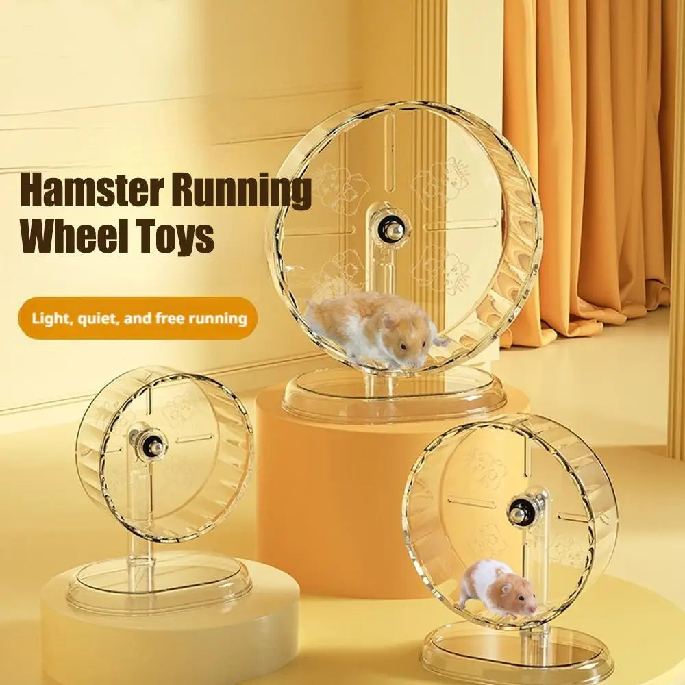 Hamster Running Sport Transparent Widened Running Wheel Support Toy Small Pet Roller Bearing  Silent Running Wheel