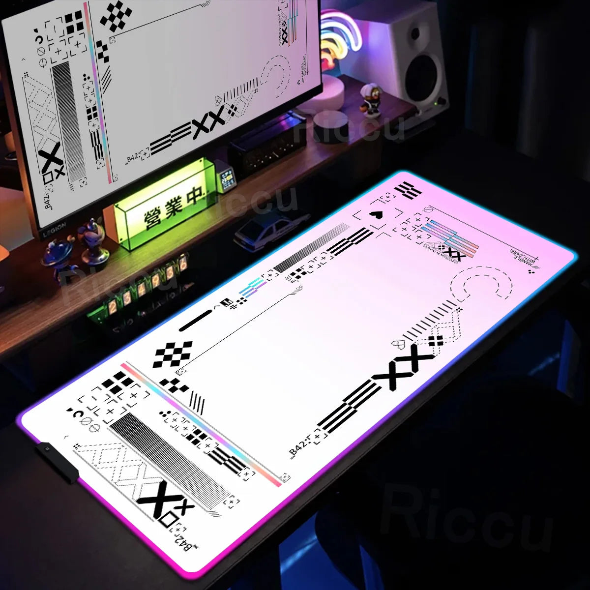 RGB Keyboard Mat Printstream Large Rubber Mouse Pad Gaming Antislip Rug LED Mouse Mat 900x400mm CSGO Gamer Mousepads PC Desk Pad