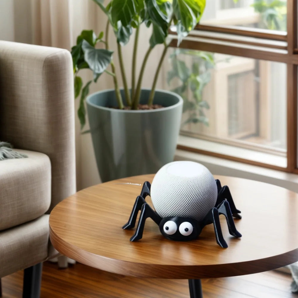 3D Printed Big-Eyed Spider Speaker Stand for Echo Dot 4th/5th Generation, Cool Desktop Decoration, Birthday Gift