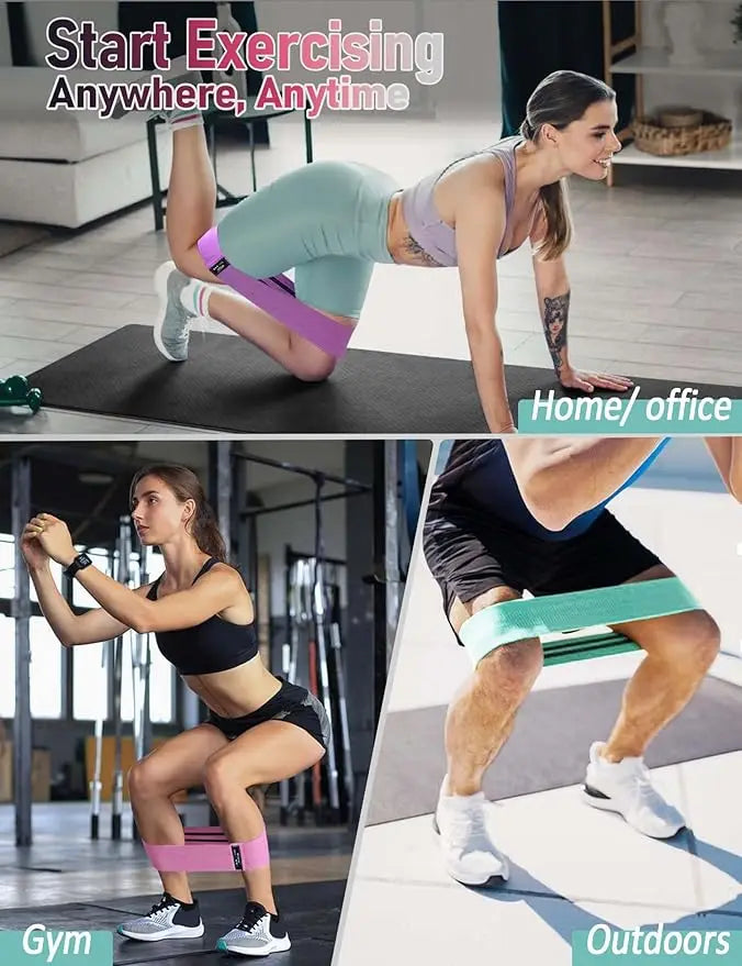 Resistance Bands, Exercise Workout Bands for Women and Men, 3 Set of Stretch Bands for Booty Legs, Pilates Flexbands