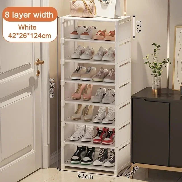 Shoe Rack Storage Organizer 5-7laye Shoe Cabinets Shoes Storage Rack Space Saving Sneakers Organizer for Wall Corner Shoes Shelf