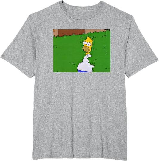 The Simpsons Homer Hedge Meme T-Shirt Small S-4XL  Tee Santa Tee Funny Graphic Tee Retro Summer Man Woman