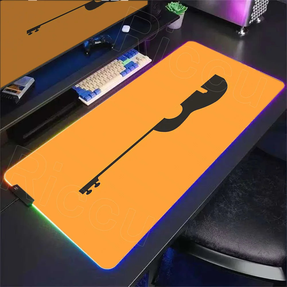 RGB Music Guitar Rubber Desk Mat HD Anime 900x400mm Mouse Pad Office Game PLAYMAT Computer Accessories Laptop Pc Gaming Mousepad