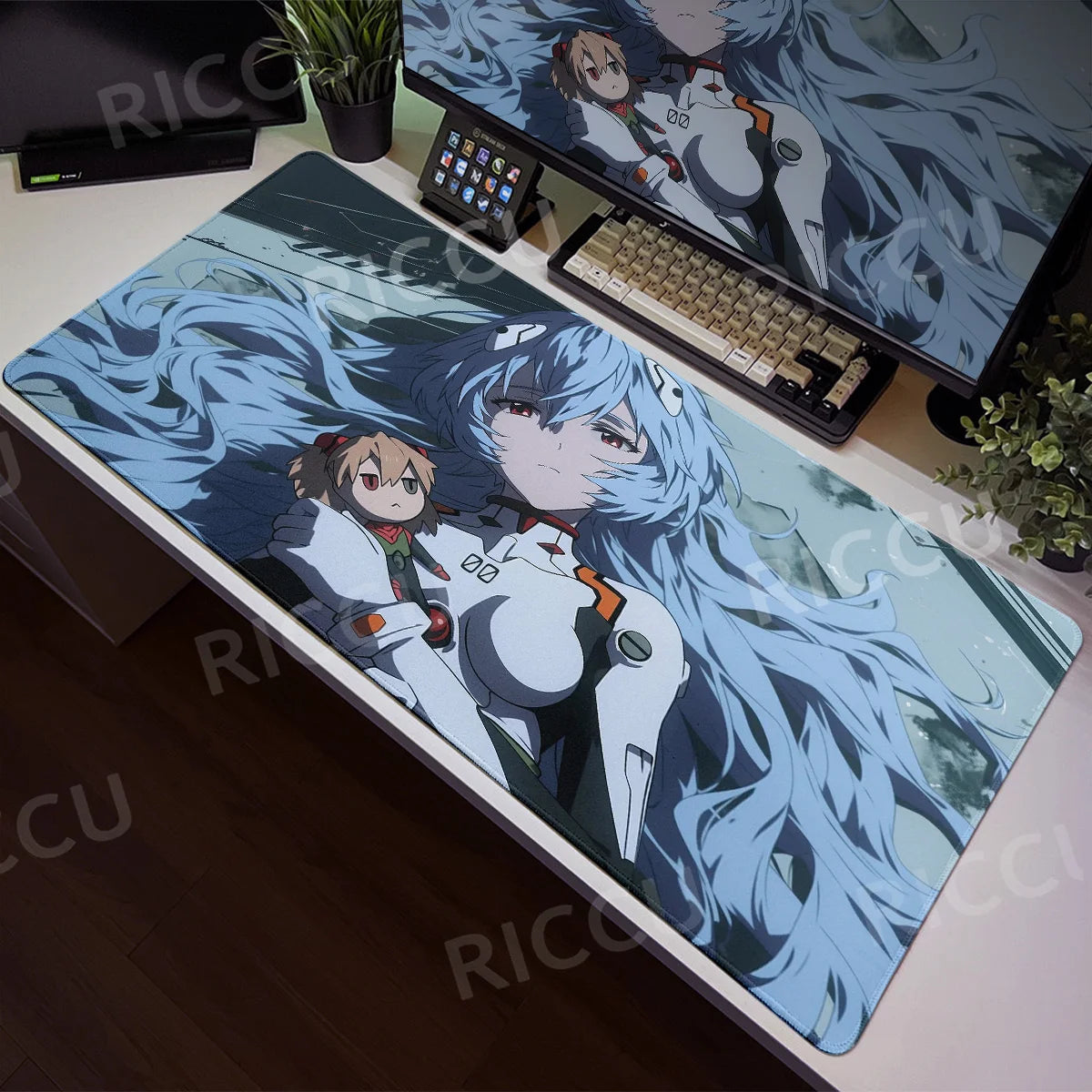 Large Mats E-E-Evangelione Mouse Pad Gamer Desk XXL Rug Office Accessories Computer Table Carpets Anime PC Gaming E-Sports Pads