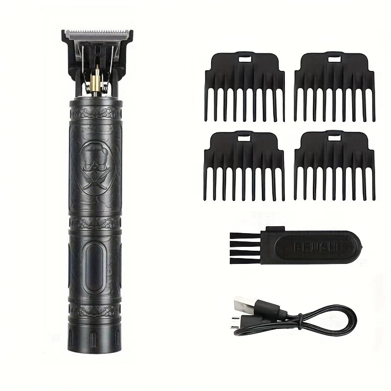 Cordless Hair Clipper for Men, USB Rechargeable, T-Blade Trimmer, Smooth Cutting for Home/Salon, Men's Grooming Kit