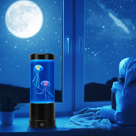 Jellyfish Lamp LED Remote Control Color Changing Aquarium Light With 8 Colors Home Decoration Lights Night Lights Pet Supplies