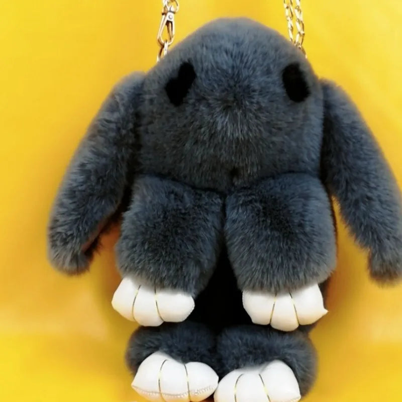 Rabbit Bag Crossbody Bag Imitation Otter Rabbit Fur Rabbit Bag Plush Bag Bag Women's Bag Bag 2023 New Fashion Chain Bag