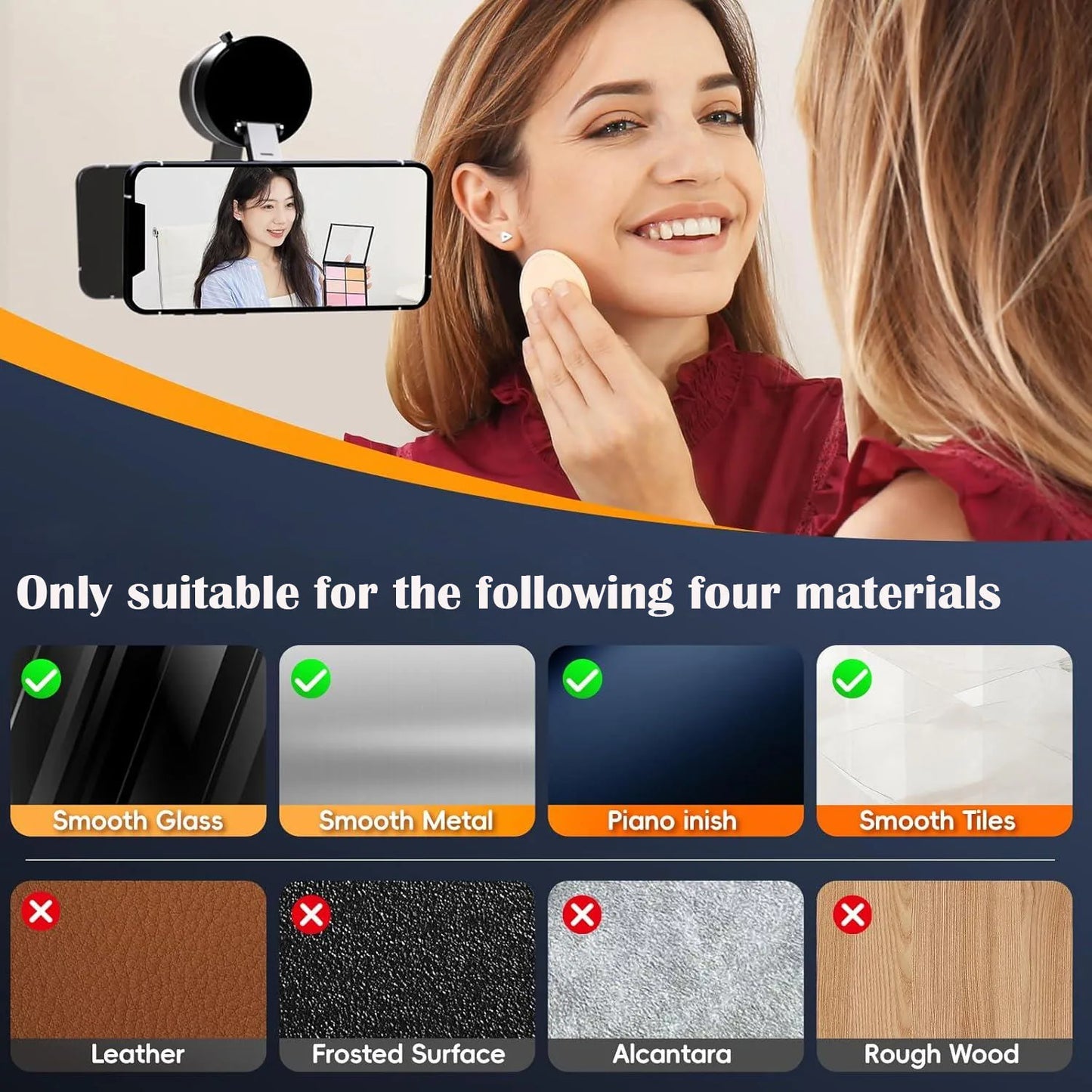 2026 Upgraded Vacuum Magnetic Car Phone Holder 360° Reinforced 96LBS Ultra Suction Cup Phone Holder ,N52 Strong Magnet