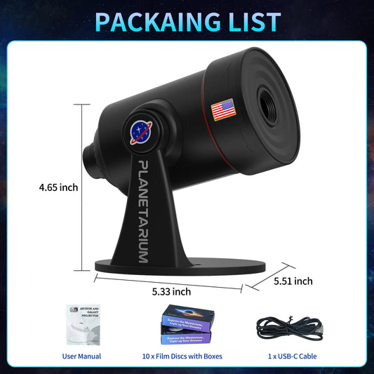 Star telescope galaxy luminous projector 360 rotating planet lamp bedroom, Valentine's Day gift.