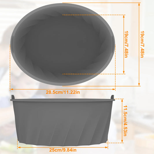 Silicone Slow Cooker Liner for 7-8QT Pot Reusable Slow Cooker Silicone Insert with Handle Leakproof Slow Cooker Liner Insert