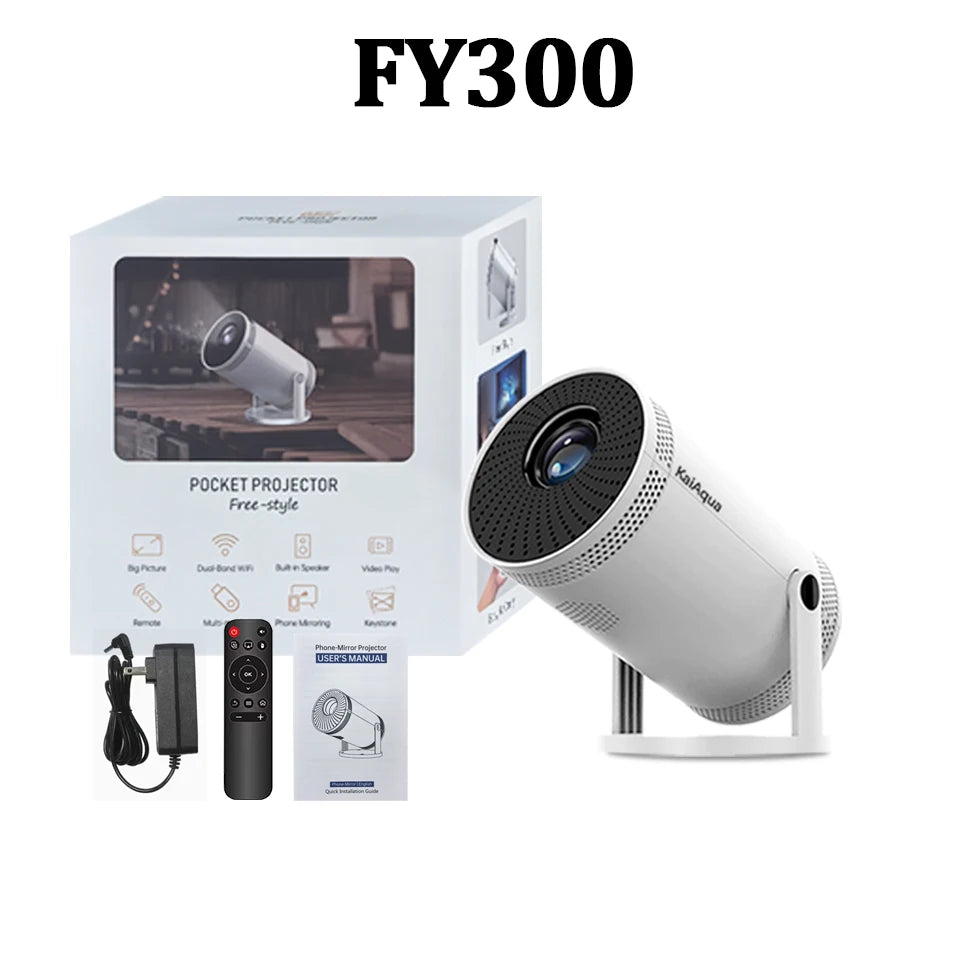2026 New Smart Projector 4K Wifi6 290ANSI Allwinner BT5.0 1080P 1280*720P Home Cinema Outdoor Projetor Christmas Gifts Hot Sale