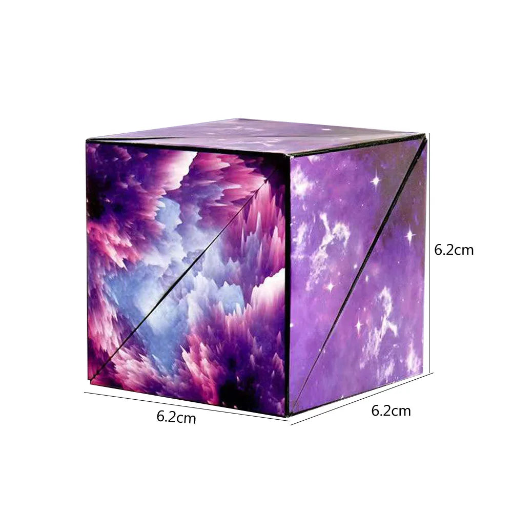 3D Flip Magnetic Magic Cube Puzzle Game Variety Geometric Changeable Magnetic Cube Anti Stress Fidget Toys Kids Christmas Gifts