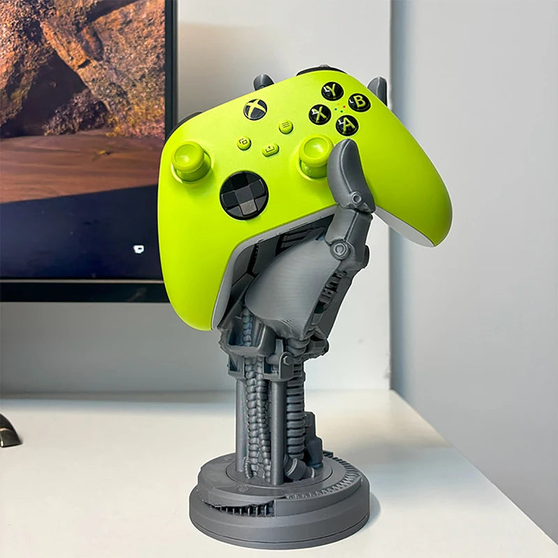 1pcGame Controller Desktop Stand Headphone Stand Jewelry Bracket Cyberpunk Mechanical Arm Resin Handicraft Ornament Storage Rack