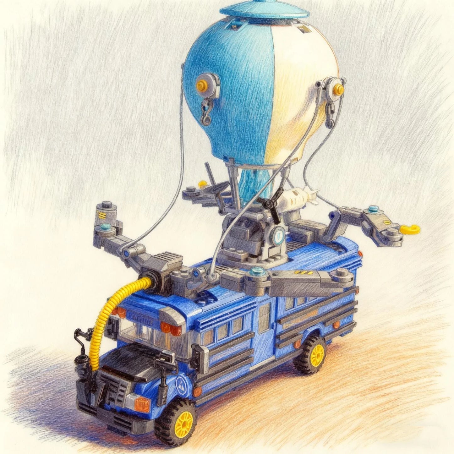 954pcs Popular Movie Fortnite Battle Bus Car Model 77073 Building Blocks Puzzle Model Bricks Toys For Birthday Christmas Gifts