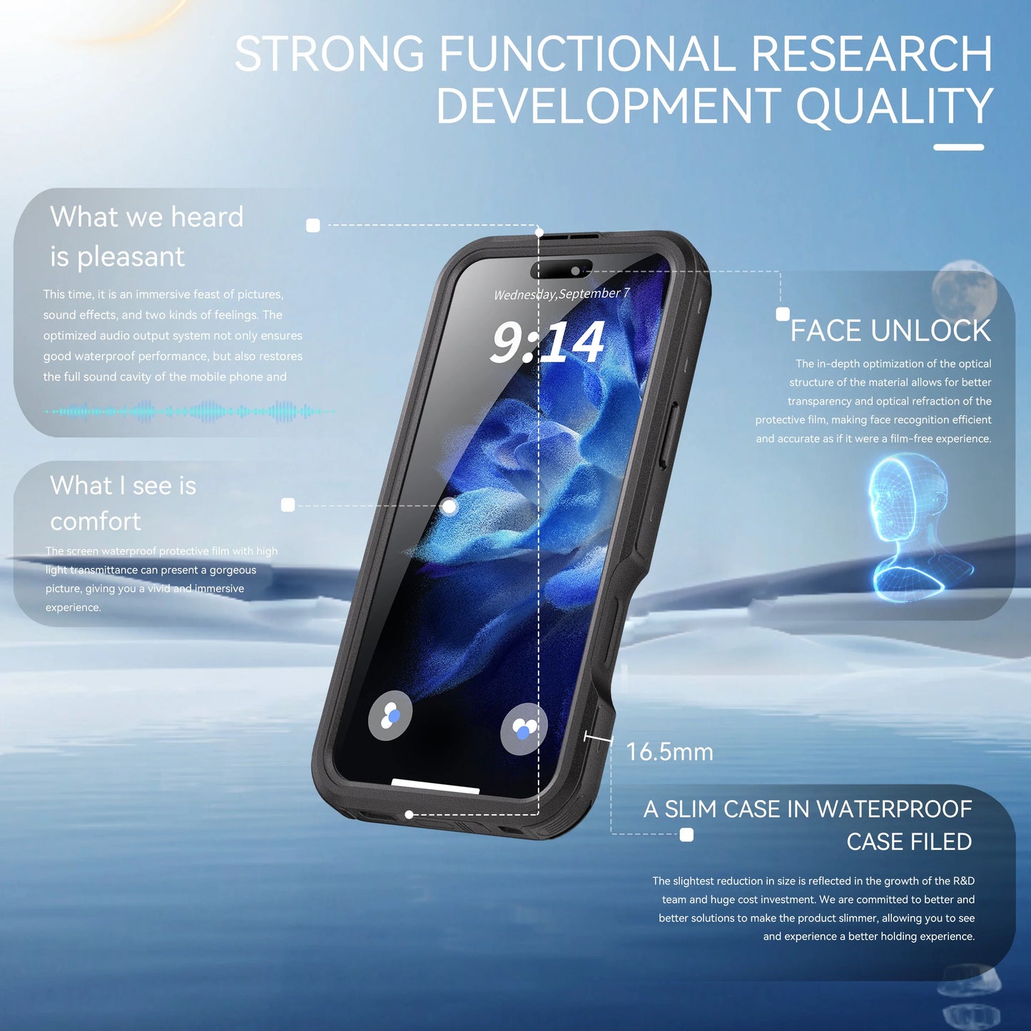 YPM5 Shellbox Hot Sale  Lens Protection Rugged Durable Full Seal Ip68 Waterproof Phone Case For Iphone 16 Pro Max 16 Plus Funda