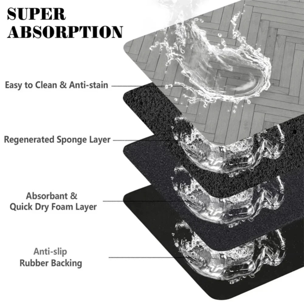 Pet Feeding Placemat For Dogs Cats Absorbent Pets Feeding Mat Waterproof Rubber Backing Quick Dry Pets Food and Water Bowl Pad